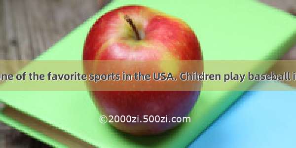 Baseball is one of the favorite sports in the USA. Children play baseball in sports field