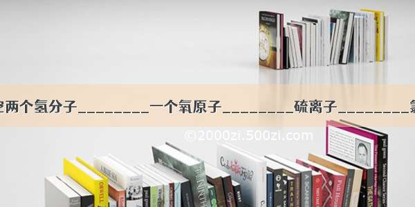 请用化学用语填空两个氢分子________一个氧原子________硫离子________氯化钠中钠元素