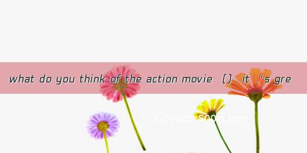 what do you think of the action movie （） it ‘s gre