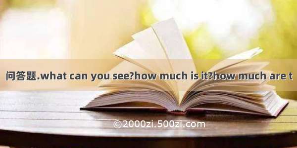 问答题.what can you see?how much is it?how much are t