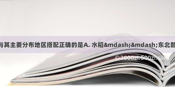 有关印度经济作物与其主要分布地区搭配正确的是A. 水稻——东北部及半岛沿海地区B. 