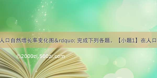 读图“某国人口自然增长率变化图” 完成下列各题。【小题1】在人口再生产类型转变过