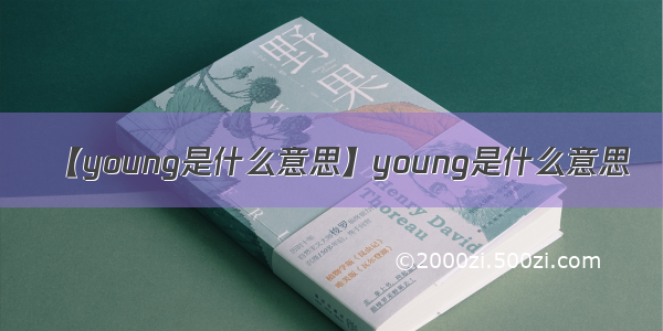 【young是什么意思】young是什么意思