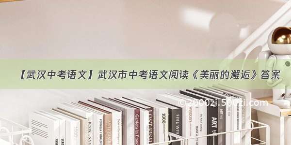 【武汉中考语文】武汉市中考语文阅读《美丽的邂逅》答案