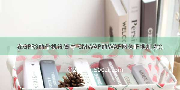 在GPRS的手机设置中 CMWAP的WAP网关IP地址为().