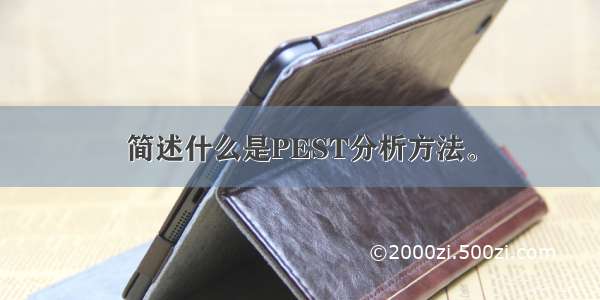 简述什么是PEST分析方法。