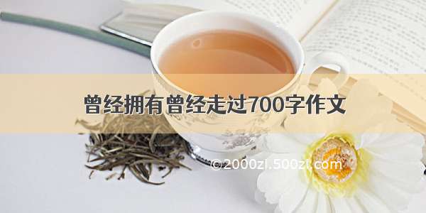 曾经拥有曾经走过700字作文