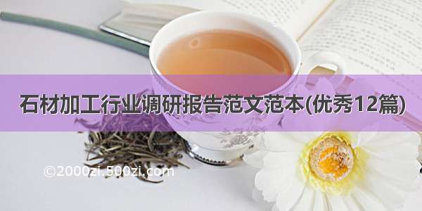 石材加工行业调研报告范文范本(优秀12篇)